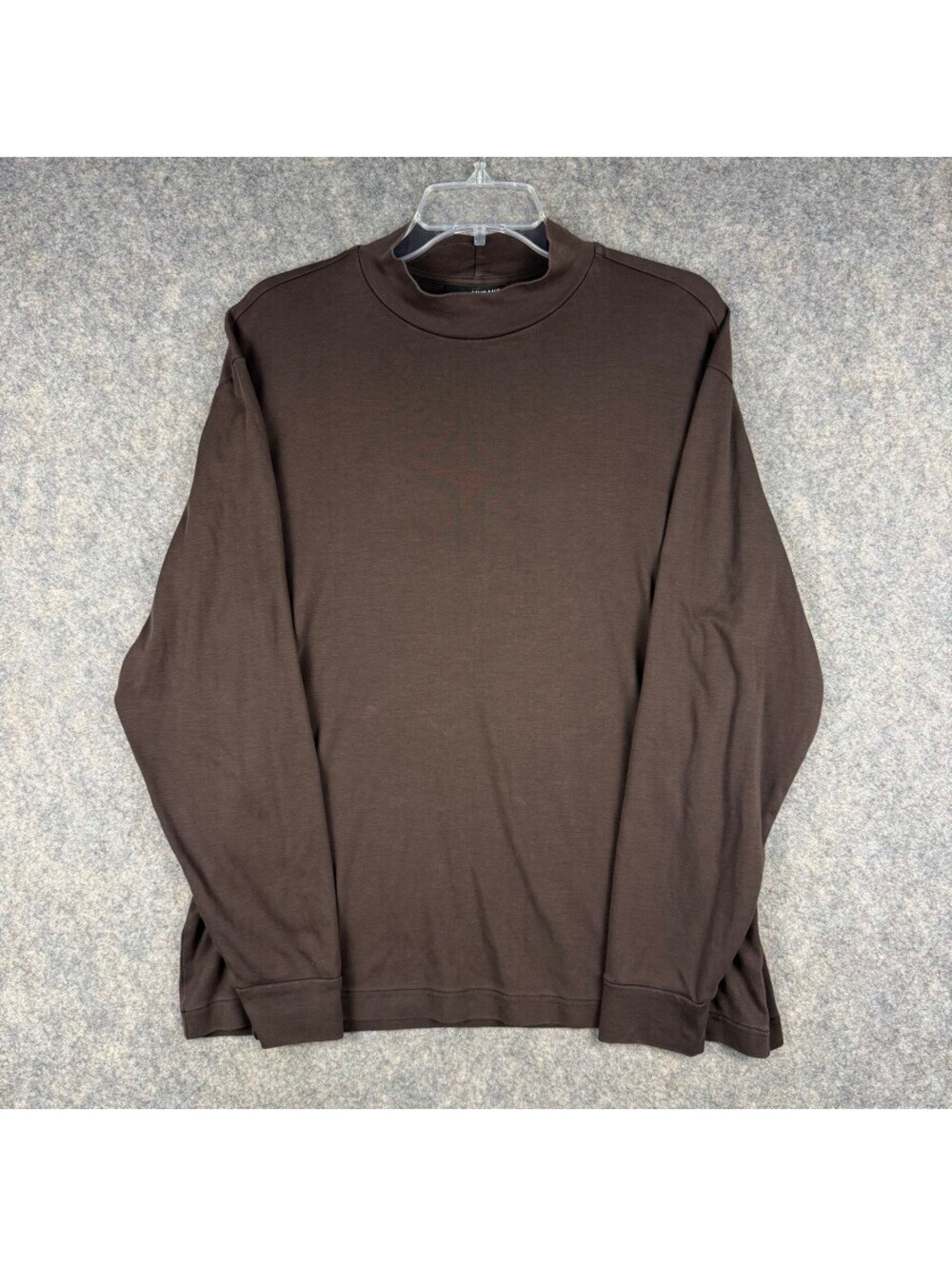Murano Liquid Luxury Long-Sleeve Mock-Neck Pullover 100% Cotton Size L 439